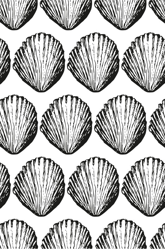 Tapis vinyle animal motif rétro coquillage - TenStickers