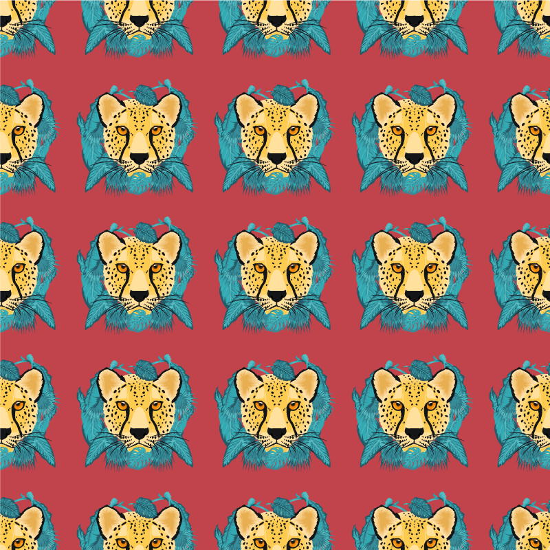 Tapis vinyle animal motif léopard oriental - TenStickers