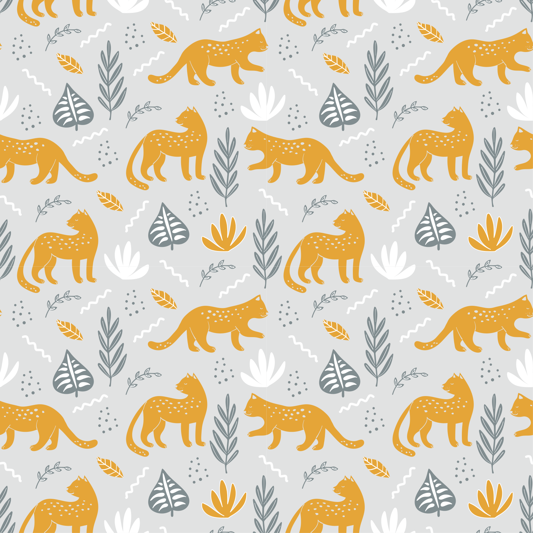 Tapis vinyle animal motif léopard sur fond clair - TenStickers