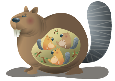 Tapis vinyle animal maman écureuil - TenStickers