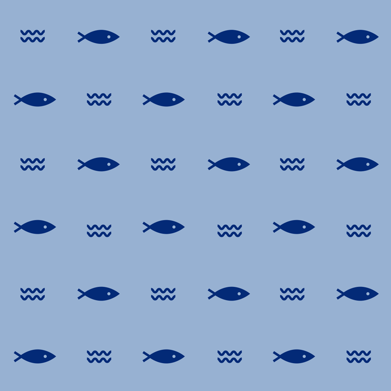 Tapis vinyle animal motif de poissons minimaliste - TenStickers