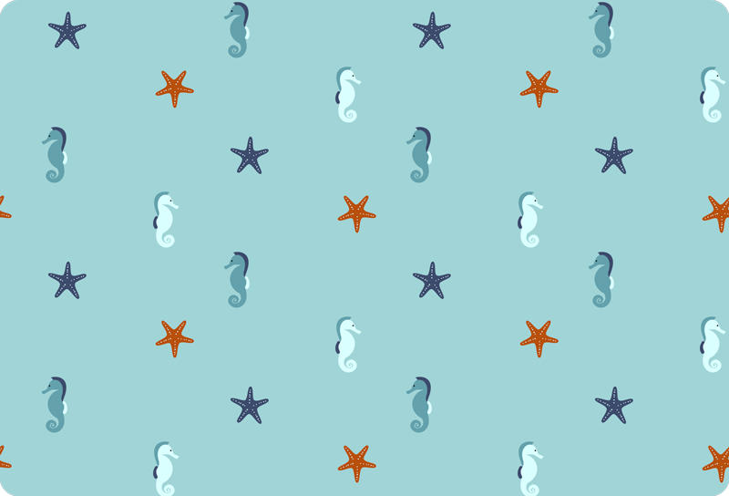 Tapis vinyle animal style marin - TenStickers