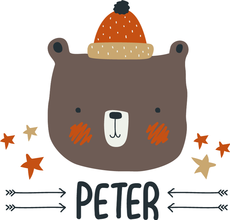 Tapis vinyle animal ours nordique personnalisé - TenStickers