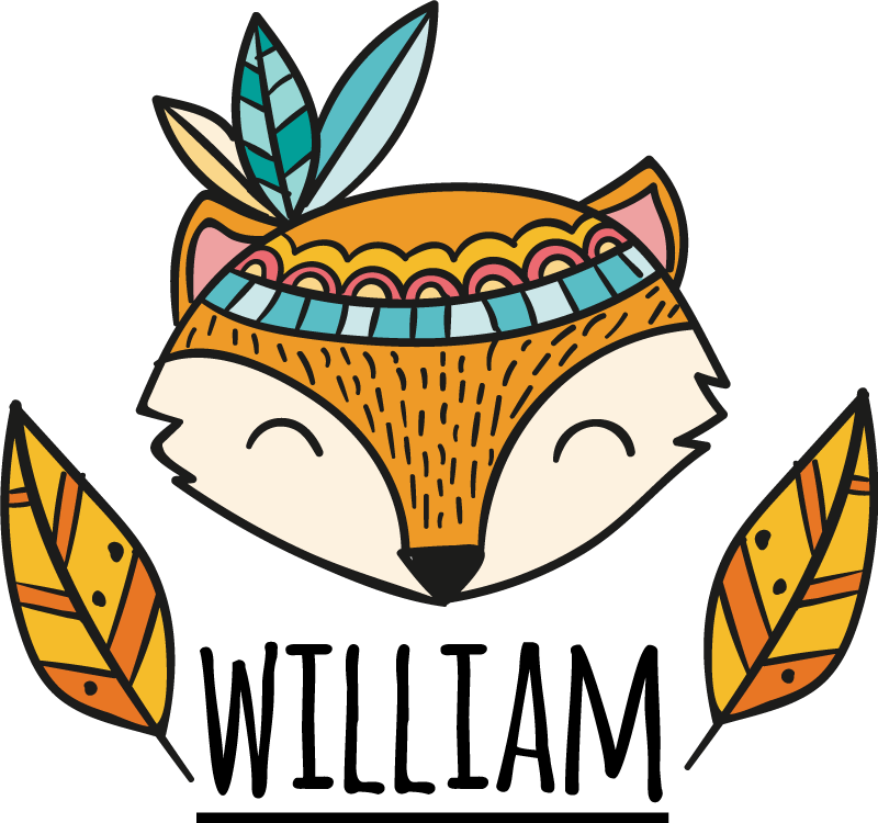 Tapis vinyle animal renard nordique personnalisé - TenStickers