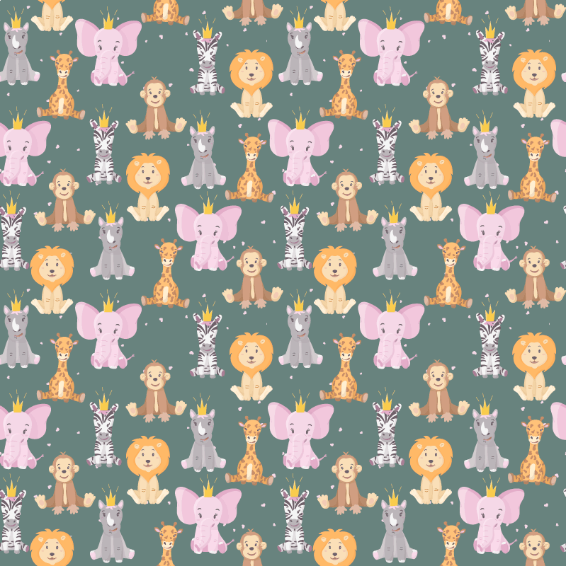 Tapis vinyle animal design d'animaux mignons - TenStickers