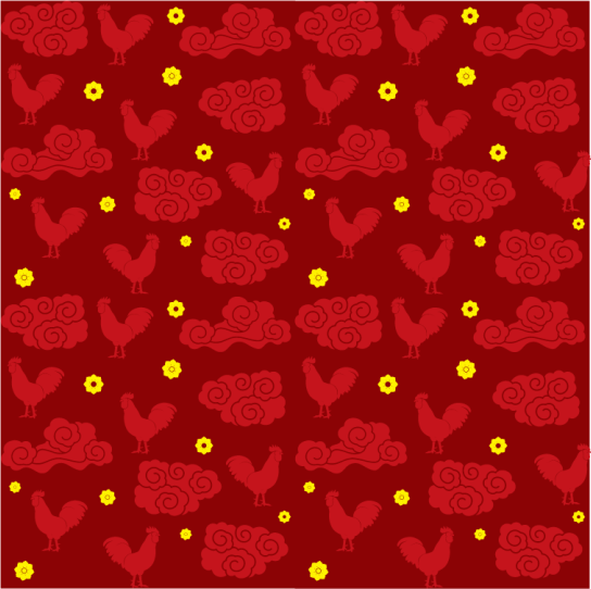 Tapis vinyle animal motif poules style chinois - TenStickers