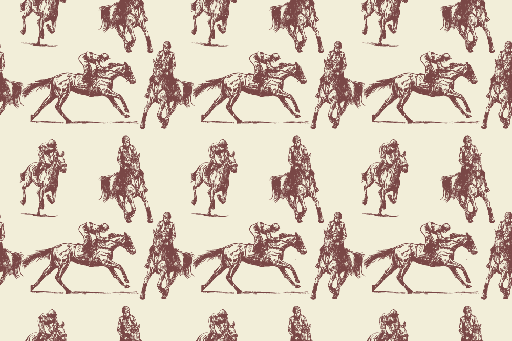 Tapis vinyle animal motif cheval beige et marron - TenStickers