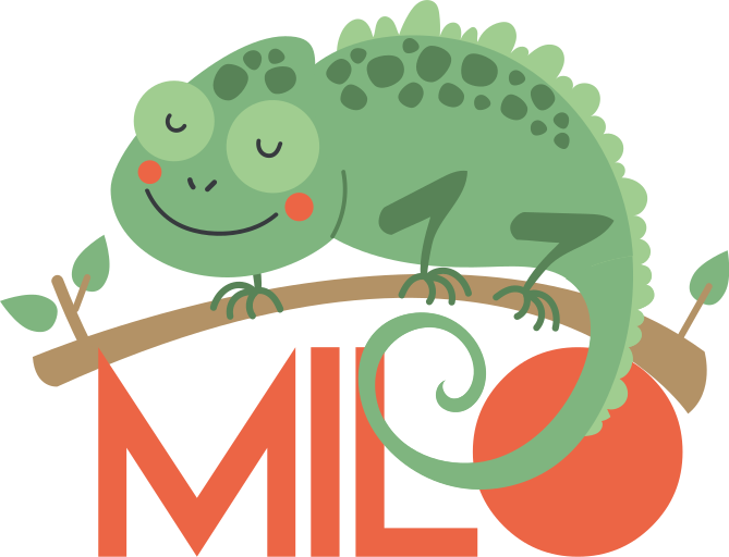 Tapis vinyle animal caméléon avec prénom - TenStickers