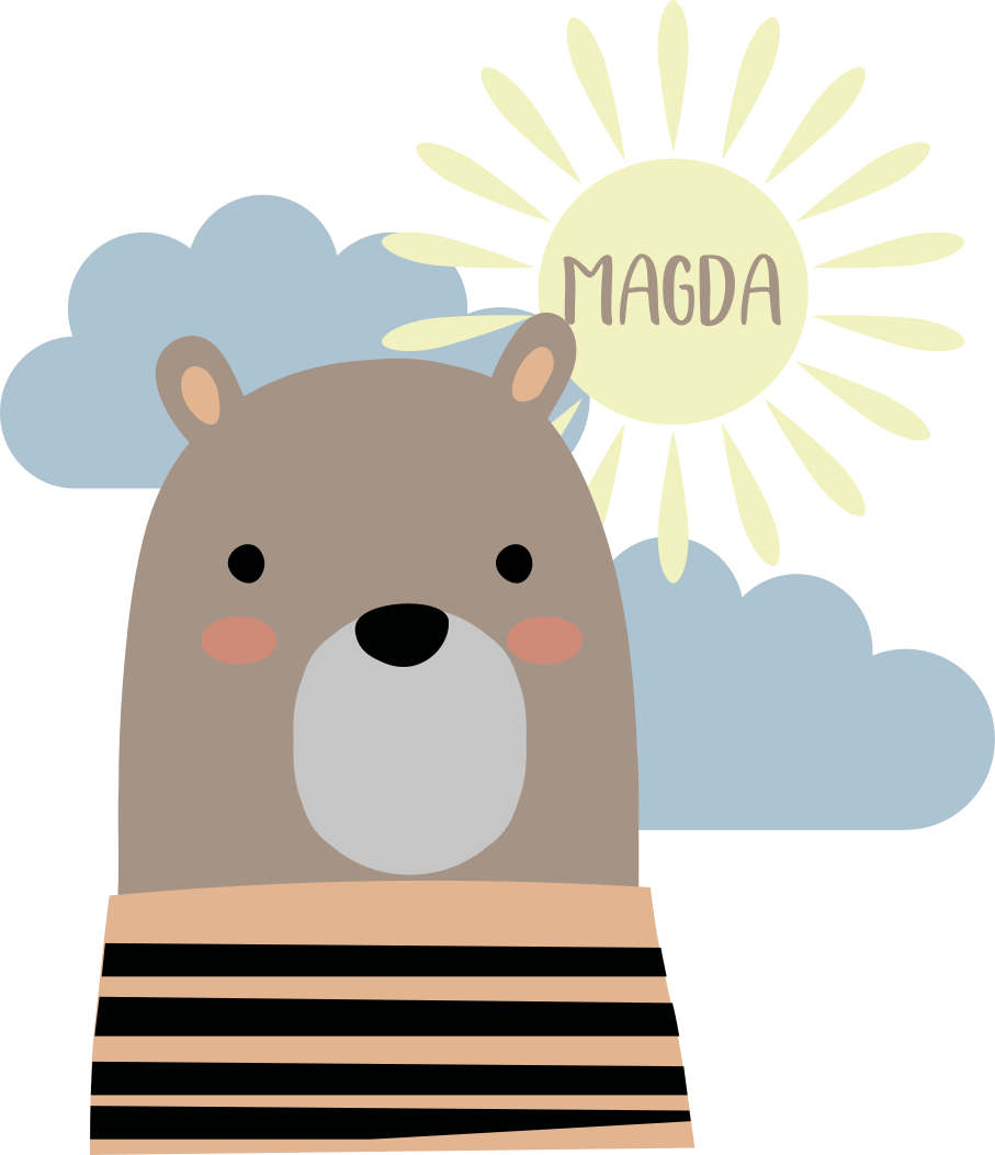 Tapis vinyle animal ours brun personnalisable - TenStickers