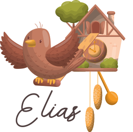 Tapis vinyle animal horloge coucou personnalisable - TenStickers