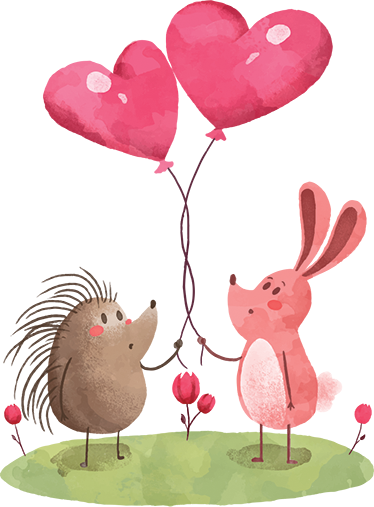 Tapis vinyle animal compagnons adorables - TenStickers