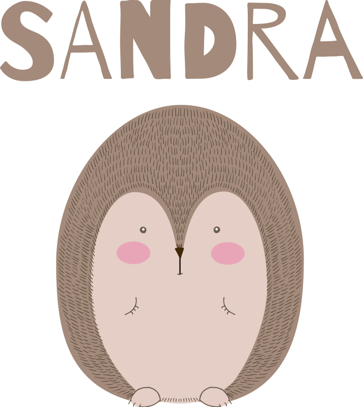 Tapis vinyle animal hérisson mignon - TenStickers