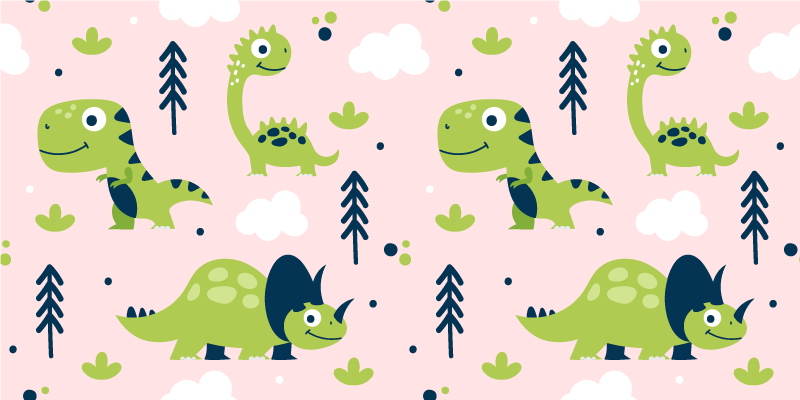 Tapis vinyle animal thème dinosaure ludique - TenStickers