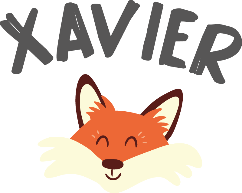 Tapis vinyle animal tête de renard joueur - TenStickers