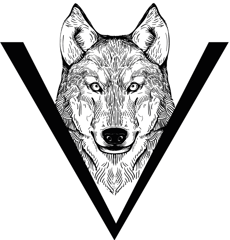 Tapis vinyle animal illustration de loup - TenStickers