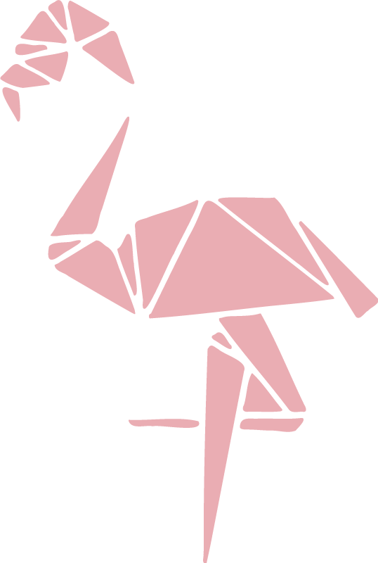 Tapis vinyle animal design flamant stylé - TenStickers