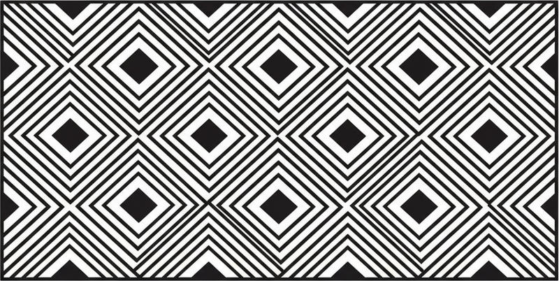 Tapis vinyle cuisine motif losanges audacieux - TenStickers