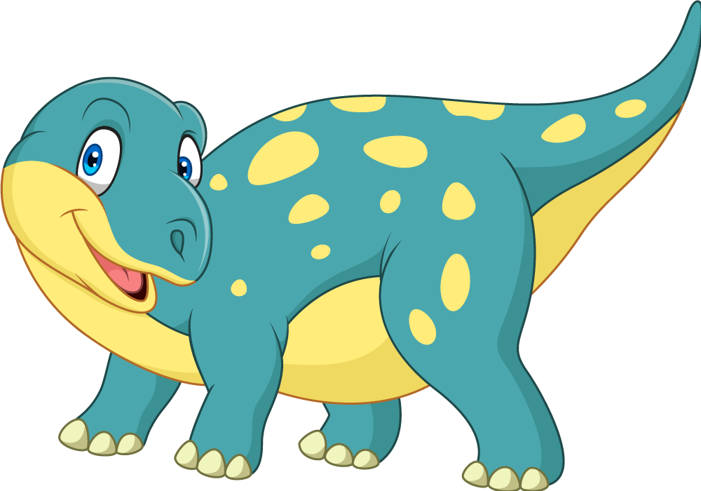 Tapis vinyle animal dinosaure animé joyeux - TenStickers