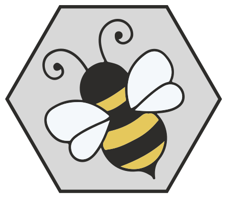 Tapis vinyle animal design hexagonal abeille - TenStickers