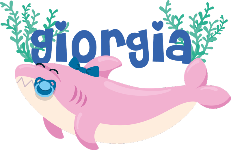 Tapis vinyle animal design requin heureux - TenStickers