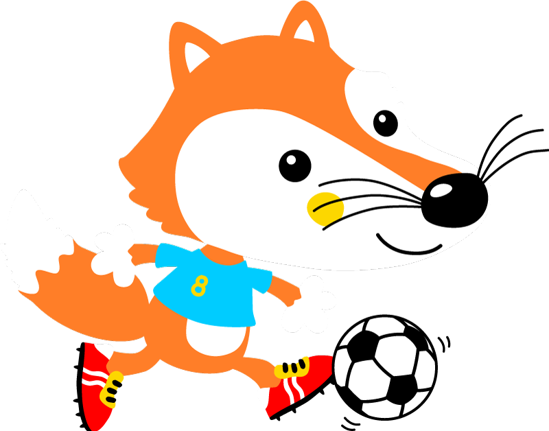 Tapis vinyle animal renard fantaisiste - TenStickers