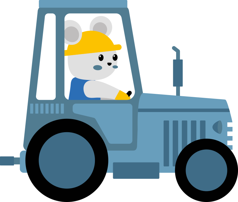 Tapis vinyle animal ours fermier mignon - TenStickers