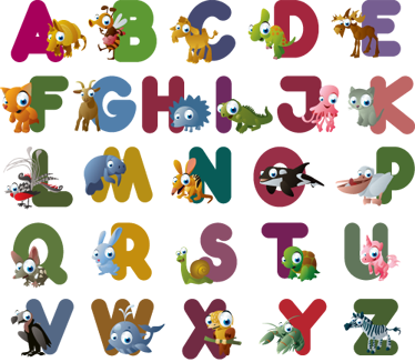 Tapis vinyle animal alphabet des animaux - TenStickers