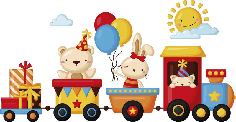 Tapis vinyle animal train d'animaux - TenStickers