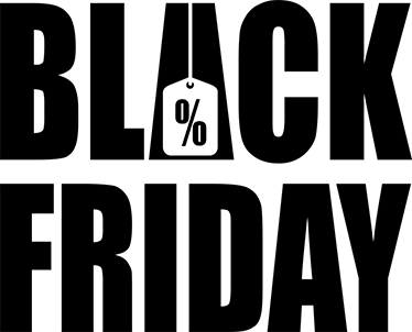 Tapis vinyle black friday fond blanc simple - TenStickers
