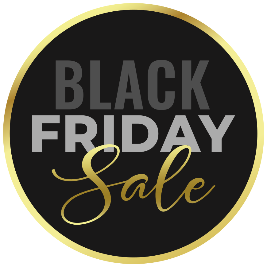 Tapis vinyle black friday fond doré black friday - TenStickers