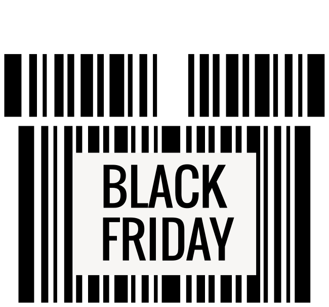 Tapis vinyle black friday code-barres - TenStickers