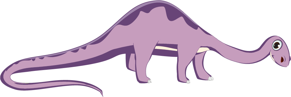 Tapis vinyle animal dinosaure à long cou amical - TenStickers