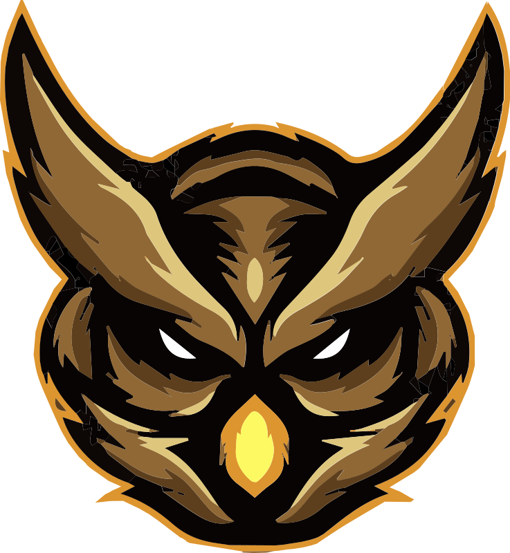 Tapis vinyle animal hibou fierce emblème - TenStickers