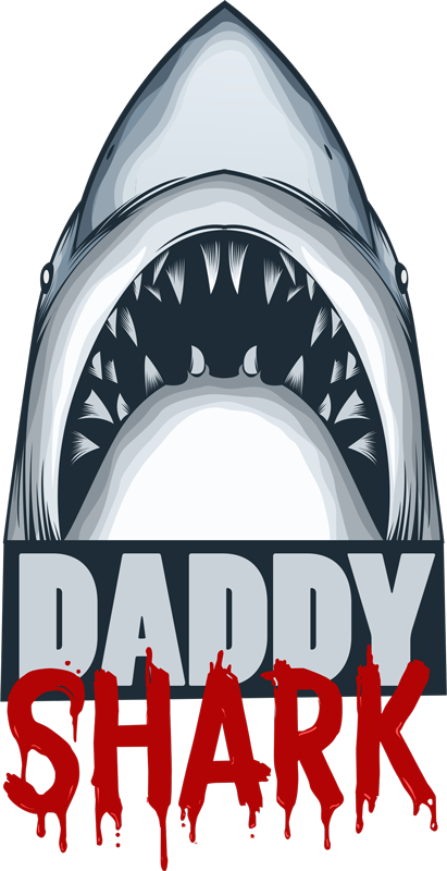 Tapis vinyle animal papa requin - TenStickers