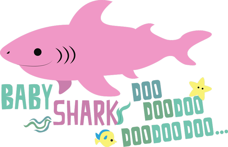 Tapis vinyle animal paroles de baby shark - TenStickers