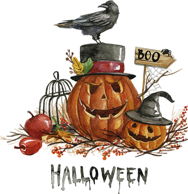 Tapis vinyle pour halloween citrouilles terrifiantes - TenStickers