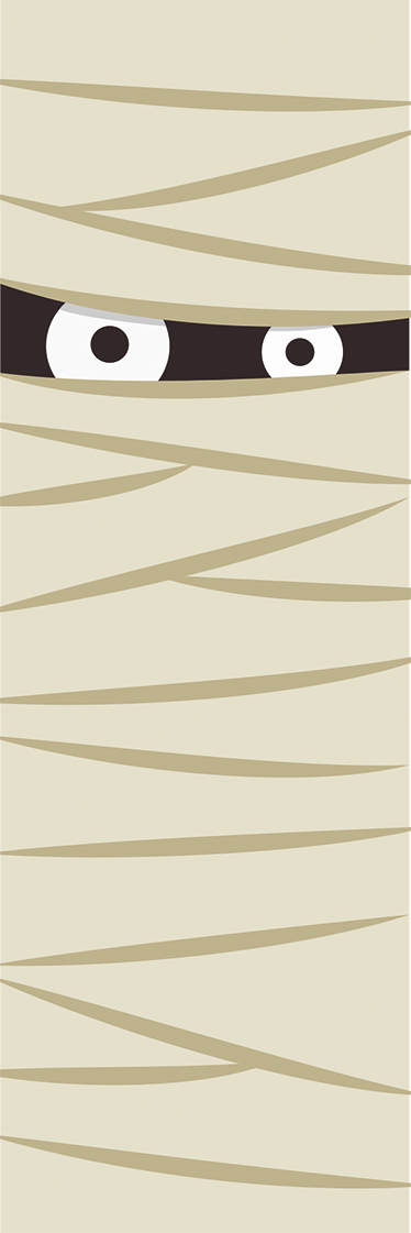 Tapis vinyle pour halloween yeux de momie - TenStickers