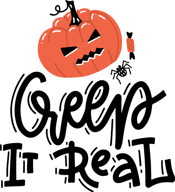 Tapis vinyle pour halloween design citrouille effrayante - TenStickers