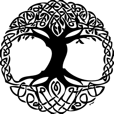 Tapis vinyle plantes arbre noir celta - TenStickers