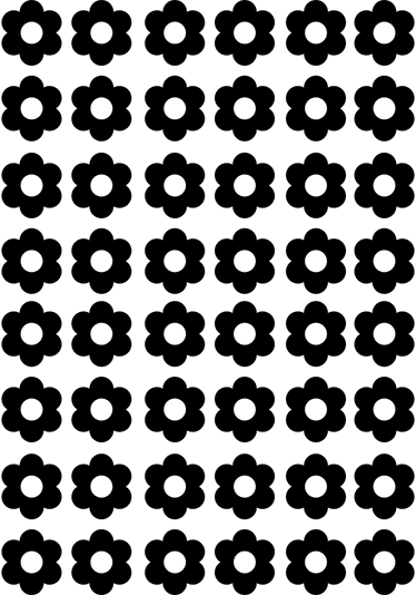 Tapis vinyle plantes dessin de fleurs - TenStickers