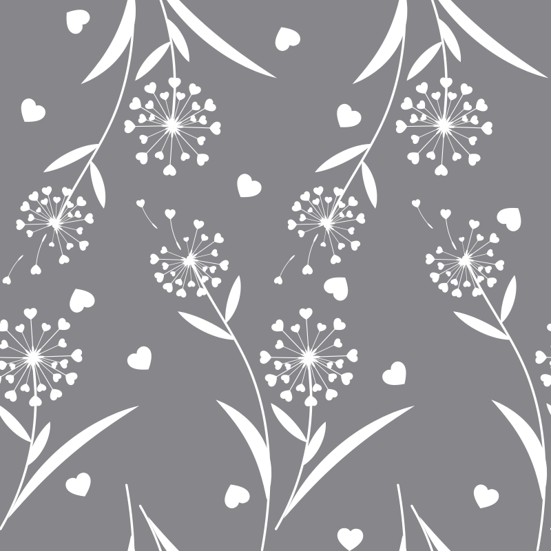 Tapis vinyle plantes pissenlits blancs - TenStickers