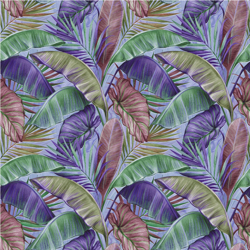 Tapis vinyle plantes design feuilles violettes - TenStickers