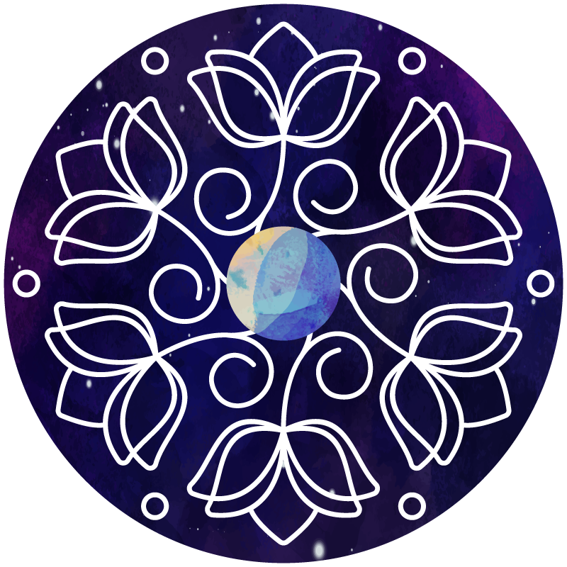 Tapis vinyle plantes design motif lotus - TenStickers