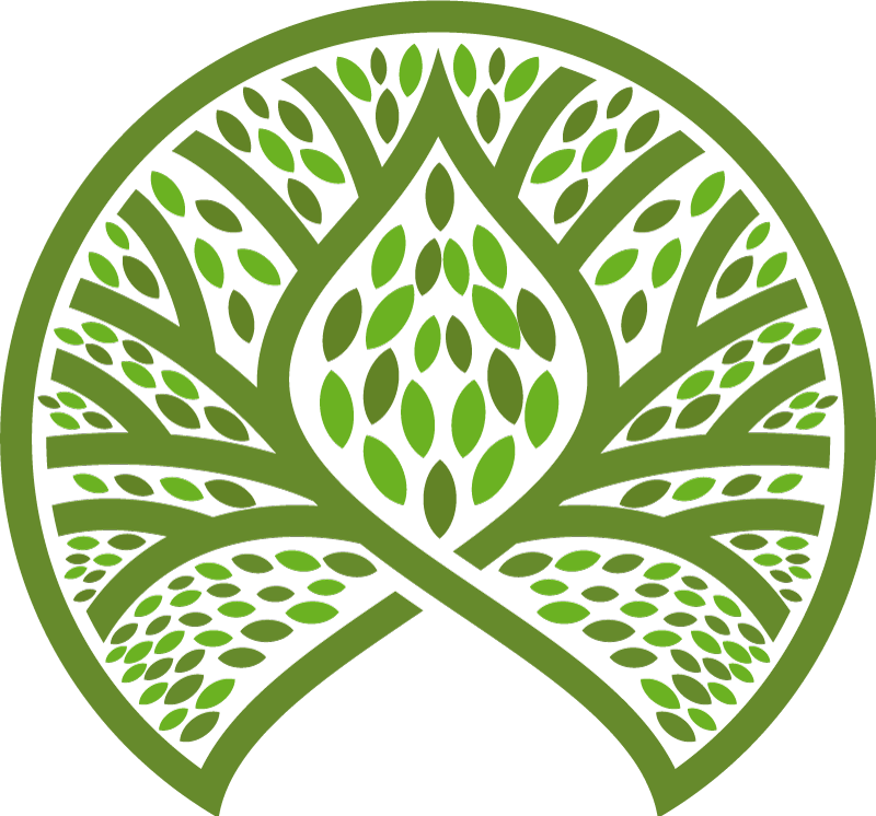 Tapis vinyle plantes emblème de la nature feuillue - TenStickers