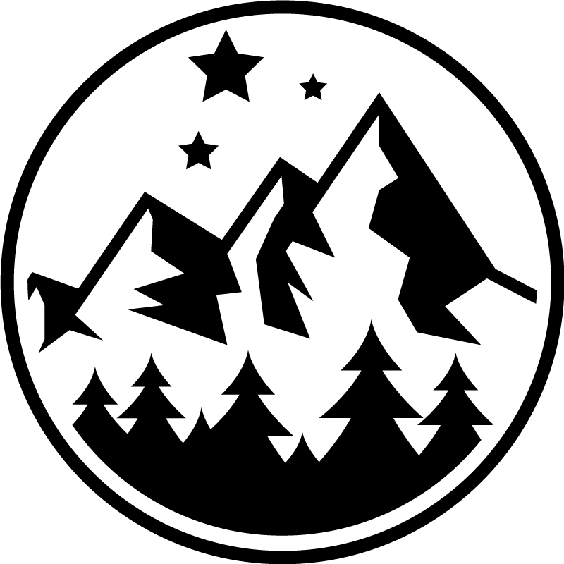 Tapis vinyle plantes scène de forêt montagneuse - TenStickers