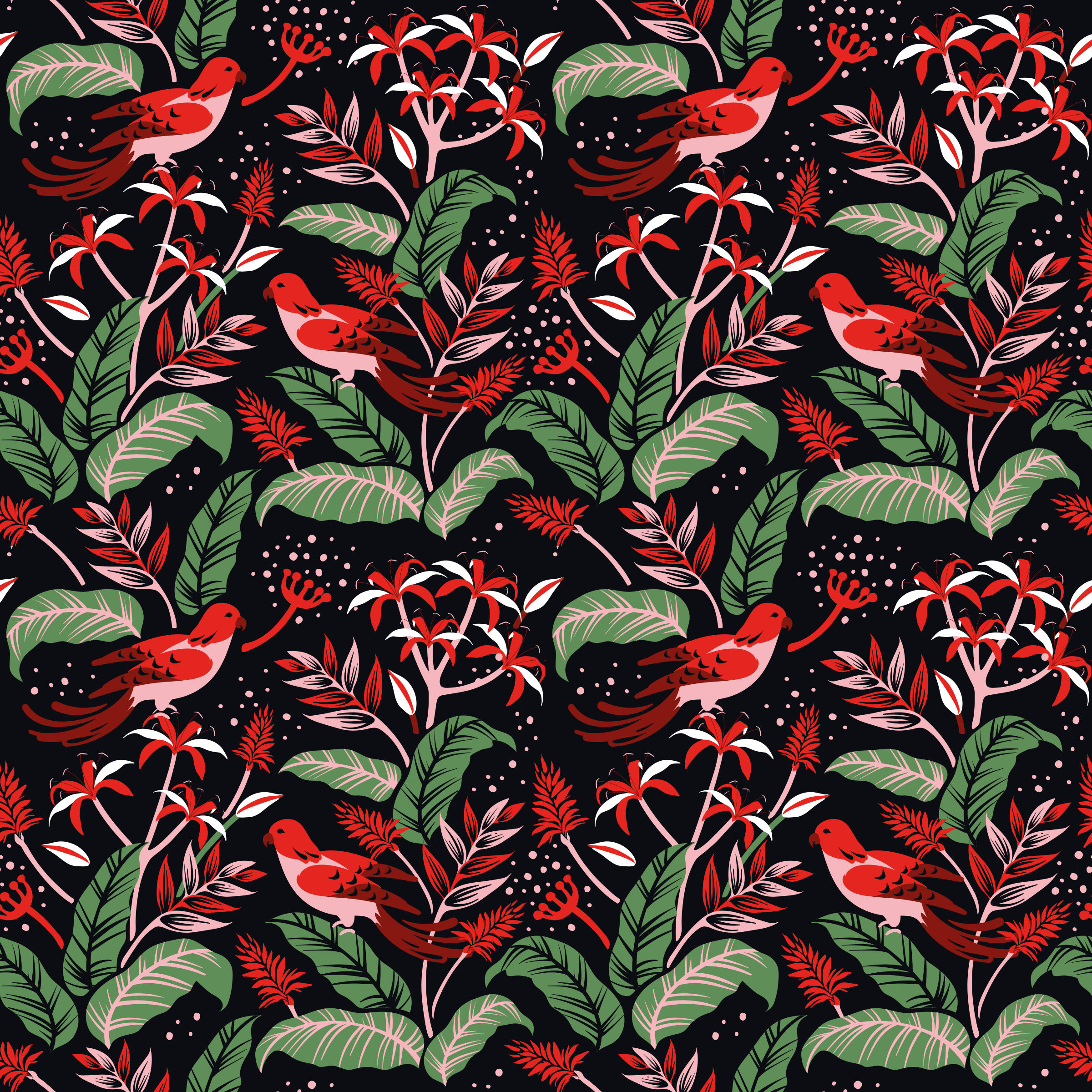 Tapis vinyle plantes concept floral tropical - TenStickers