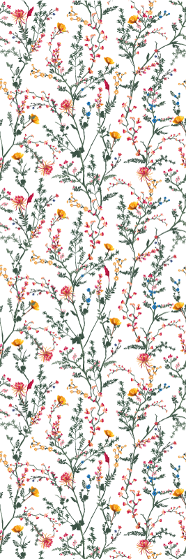Tapis vinyle plantes jardin minimaliste fin - TenStickers