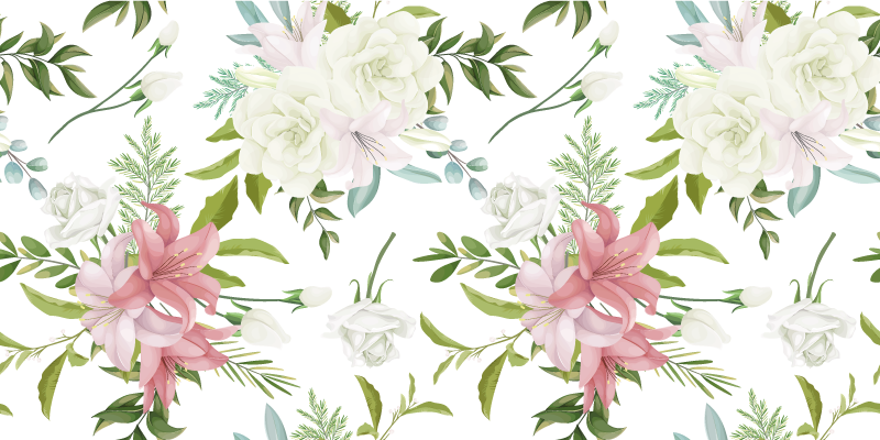 Tapis vinyle plantes jardin réaliste minimaliste - TenStickers