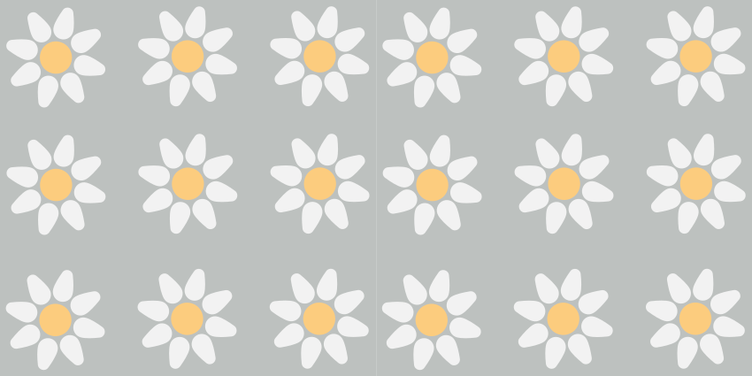 Tapis vinyle plantes motif marguerite - TenStickers