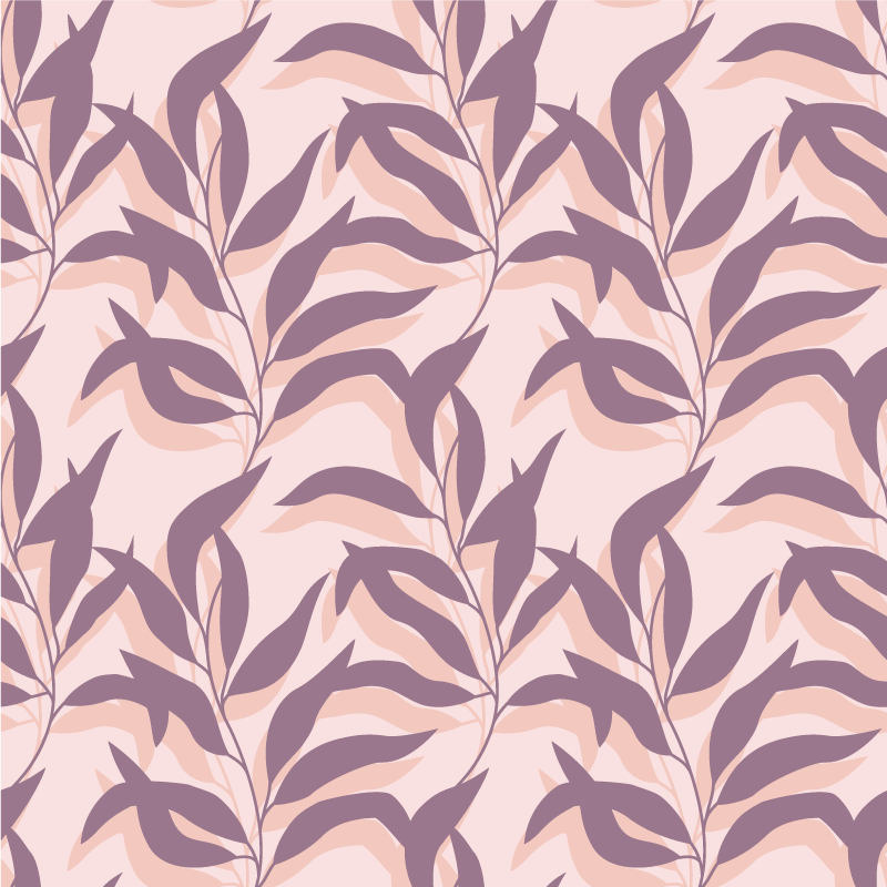 Tapis vinyle plantes palma tropical rose - TenStickers